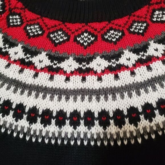 Talbots Fair Isle chunky knit sweater P - Picture 2 of 4